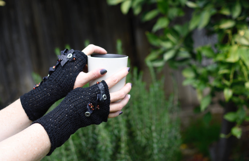 Elegant Night Out Fingerless Gloves