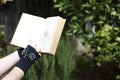 Black Lily of the Valley Fingerless Gloves