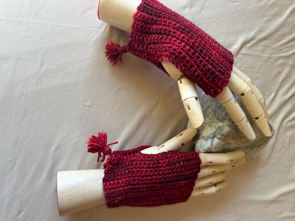 Pom-Rific Fingerless Gloves